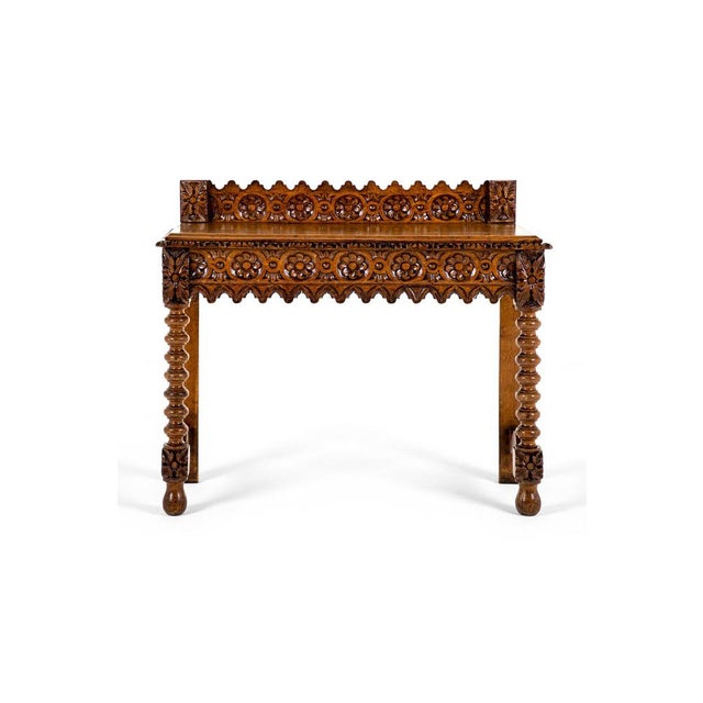 Victorian Carved Oak Hall Table For Sale - Image 14 of 14