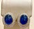 Gemstone AGL Certified Natural Ceylon Sapphire Cabochon Stud / Clip Earring 18 Kt Gold For Sale - Image 7 of 18