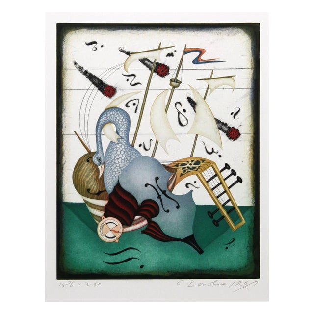 Tighe O'Donoghue Juggernaut Aquatin Etching For Sale