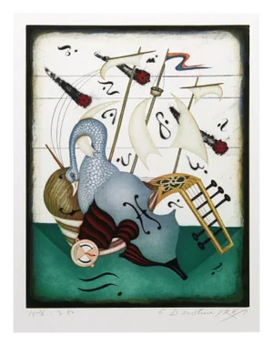Tighe O'Donoghue Juggernaut Aquatin Etching