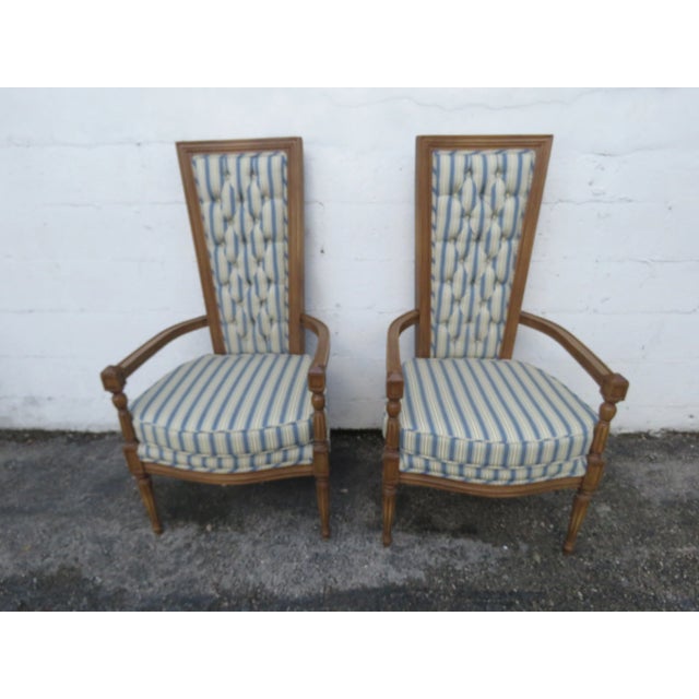 This charming Pair of Chairs is made of wood, and fabric. These two chairs have exquisitely elegant French style; they...