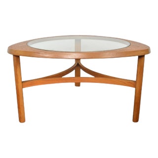 Triangular Teak + Glass Coffee by Nathan For Sale
