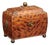 English Victorian 1870s Tea Caddy with Faux Painted Tortoise Finish and Brass For Sale