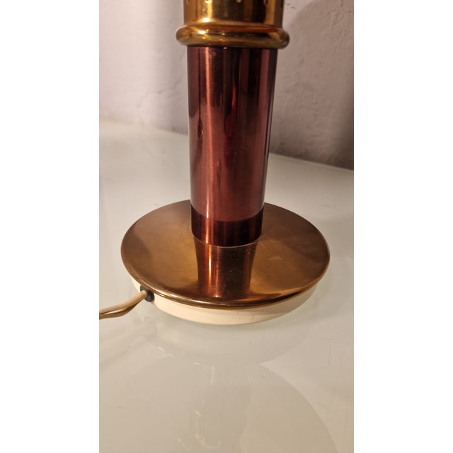 Bedside Lamps in Copper-Plated Brass with Lampshades from Stilnovo, 1960s, Set of 2 For Sale - Image 12 of 18