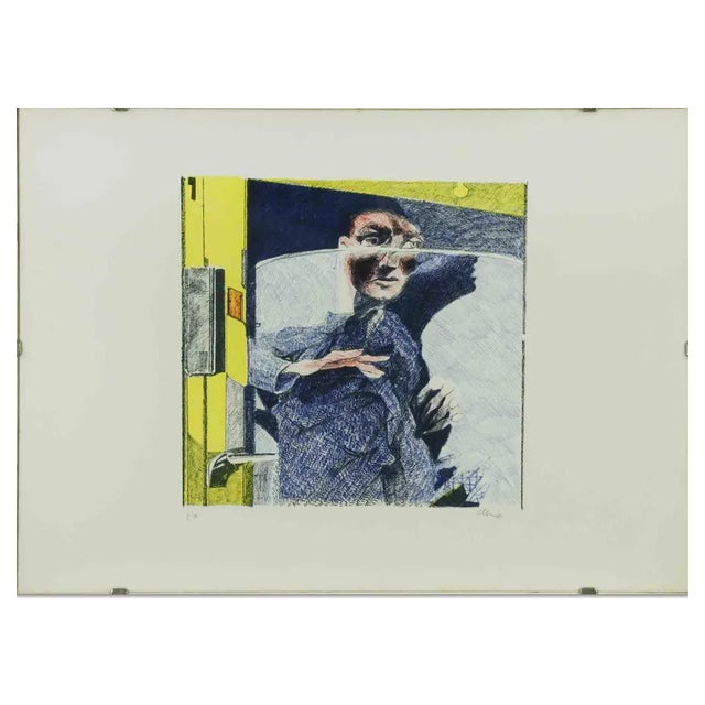 Ennio Calabria, Figures, 1970s, Lithograph For Sale