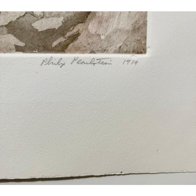 1970s Philip Pearlstein, American Modernist Sacsahuaman Landscape Aquatint Etching Philip Pearlstein, 1979 For Sale - Image 5 of 5
