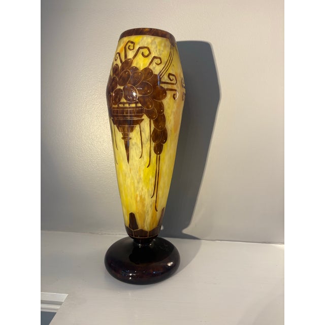 Le Verre Français 1920s Le Verre Français Vase For Sale - Image 4 of 5