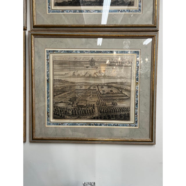 Set of Four Antique 18th Century Topographical Engravings by Johannes Kip For Sale - Image 4 of 12