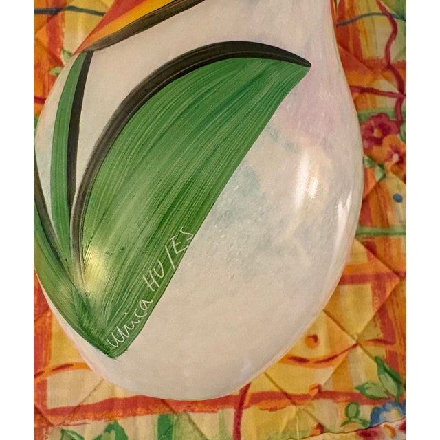 Kosta Boda Kosta Boda Tulip Vase Hand Painted From Sweden For Sale - Image 4 of 6