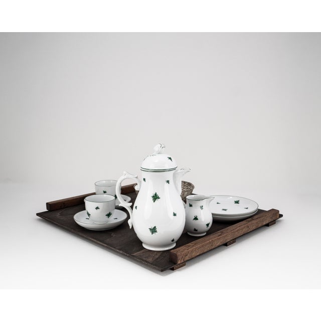 Biedermeier Mirabell Tête-À-Tête for Two on Wooden Tray from Fürstenberg, 1990s, Set of 12 For Sale - Image 6 of 18