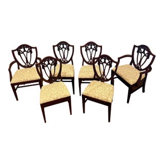 Chairs Dining Hepplewhite Shieldback Vintage For Sale