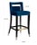 2020s Hart Navy Velvet Counter Stool For Sale - Image 5 of 7