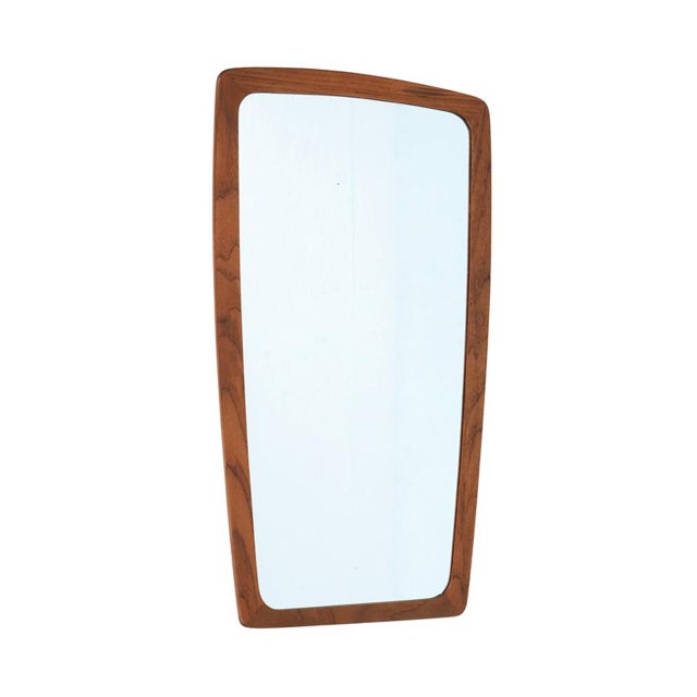 Mid-Century Danish Teak Wall Mirror, 1960s For Sale - Image 9 of 9
