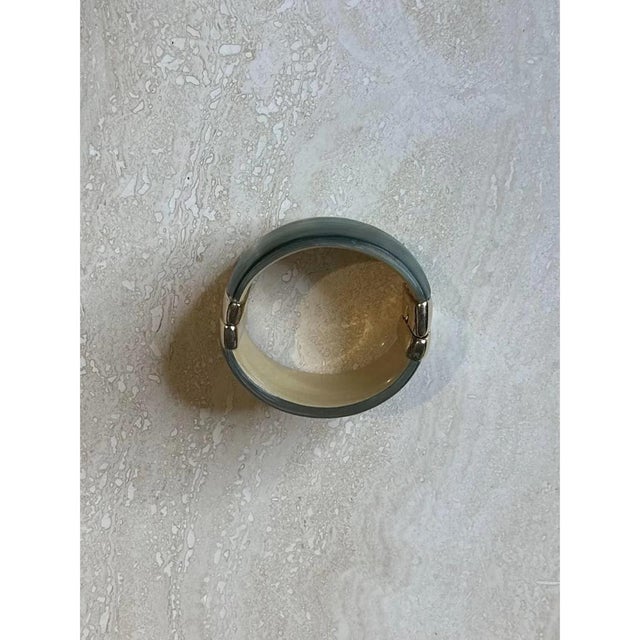 Vintage Boho Alexis Bittar Gold & Blue Cuff For Sale - Image 11 of 12