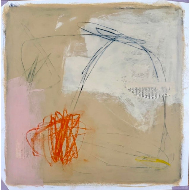 Abstract "Nuevo" Contemporary Original Abstract Painting on Paper For Sale - Image 3 of 4