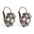 Victorian 1920s Pair of Victorian Style 4.89 Carat Old Mine Diamond 18k Gold Silver Cluster Earrings For Sale - Image 3 of 5