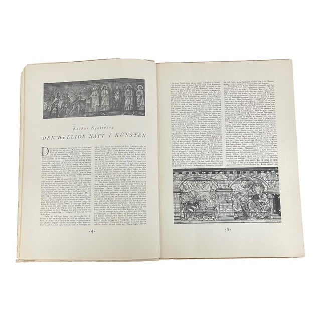 1940s 1949 "Julehelg" Norwegian Christmas Annual Illustrated Holiday Book. For Sale - Image 5 of 10