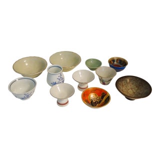 Early 20th Century Japanese Porcelain Sake Cups - 11 pcs For Sale