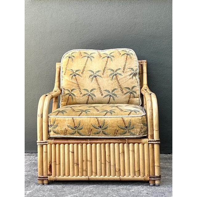 Bielecky Brothers Vintage Bielecky Brothers Rattan Lounge Chair For Sale - Image 4 of 12