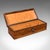 This is an antique ladies garden seed box. An English, walnut and boxwood inlaid greenhouse storage case, dating to the...