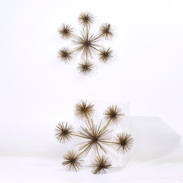 Mid-Century Modern Curtis Jere Style Mid Century Pom Urchin Sculptures - Pair For Sale - Image 3 of 7