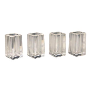 Vintage Lucite Bud Vase Table Setting Markers- Set of 4 For Sale