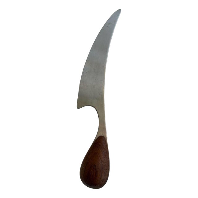 Vintage Dansk Torun Mid-Century Modern Teak and Stainless Steel Cheese Knife For Sale