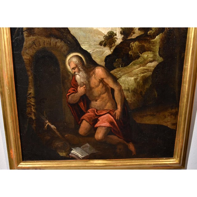 Circle of Jacopo Negretti / Palma Il Giovane, Saint Jerome Palma, 1620, Oil on Canvas, Framed For Sale - Image 12 of 17