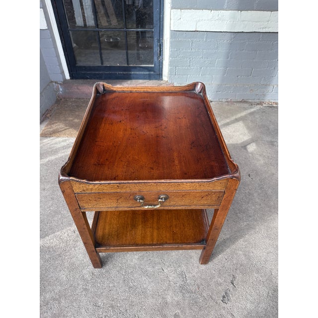 1970s Vintage English Mahogany End Table by Caledonian Inc For Sale - Image 18 of 18