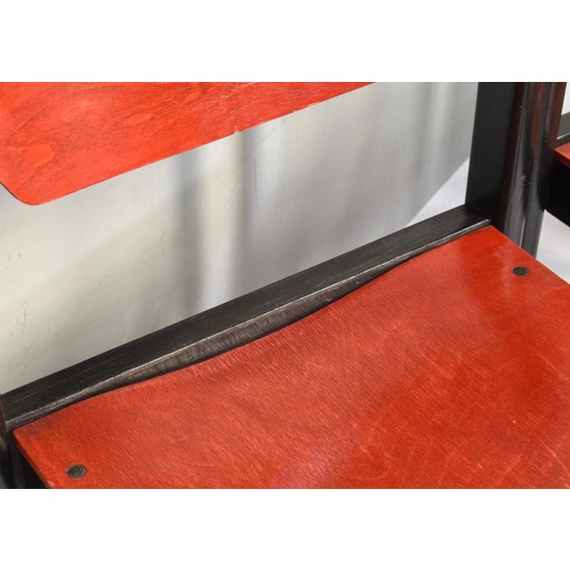 Brown Italian Postmodern Stacking Chairs in Sottsass Style, Italy, 1970s, Set of 14 For Sale - Image 8 of 18