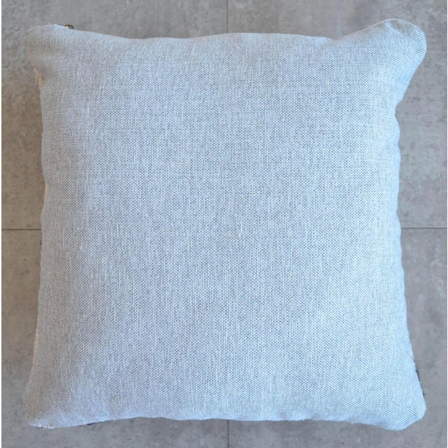 Farmhouse Vintage Handmade Hemp Kilim Rug Pillow Cover For Sale - Image 3 of 4