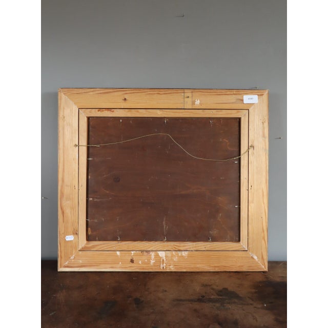 Mid-Century Modern 'The Quiet Road Home' Original Swedish Landscape Street Scene Oil Painting, Framed For Sale - Image 11 of 11