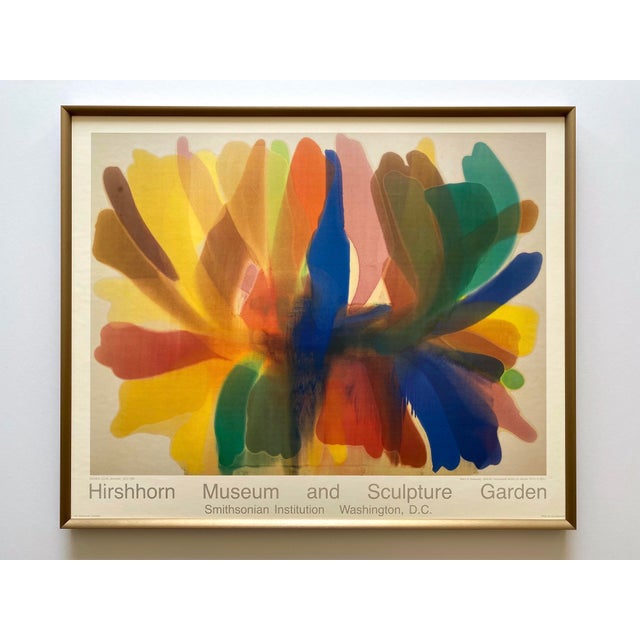 Morris Louis Vintage 1992 Lithograph Print Mid Century Modernist Framed Abstract Expressionist Museum Poster " Point of Tranquility " 1959 For Sale - Image 14 of 14