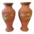Pair of Japanese Tokoname Terracotta Vases With Applied Gilt Dragons, 15” For Sale