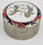 Add a touch of exotic elegance to your collection with this vintage Siam sterling silver enamel pill box. Crafted in...