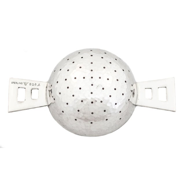 1910s 1910 Sterling Silver American Craftsman Tea Strainer For Sale - Image 5 of 6