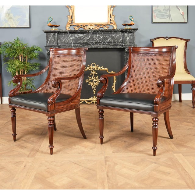 1990s Pair Theodore Alexander Barrel Back Chairs For Sale - Image 14 of 14