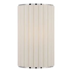 Ian K. Fowler for Visual Comfort Signature Palati Small Sconce in Polished Nickel with Linen Shade