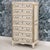 18th C. French Painted Tall Chest of Drawers With Original Marble Top For Sale - Image 4 of 16