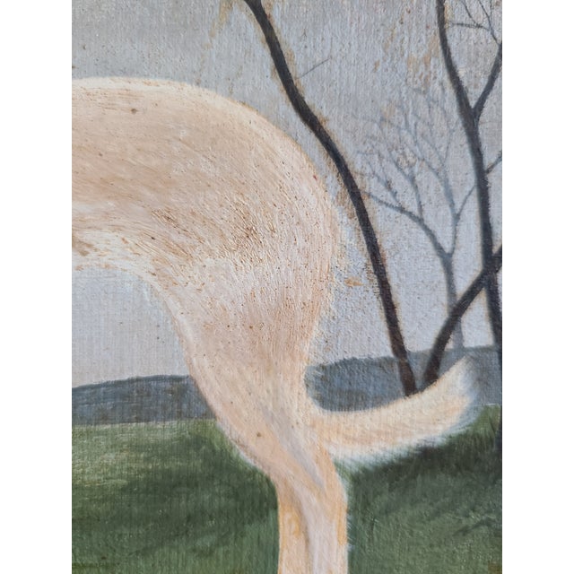 Antique 19th Century Oil Painting Portrait of a Saluki Dog For Sale - Image 9 of 17