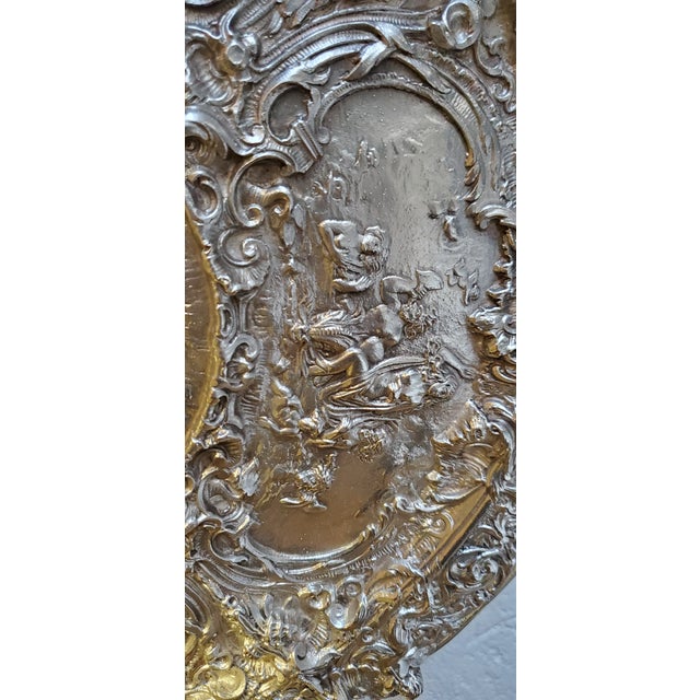 Silvered Bronze Plate, 1890s For Sale - Image 5 of 11