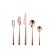Contemporary Mepra Linea 5-Piece Flatware Set, Bronze For Sale - Image 3 of 3