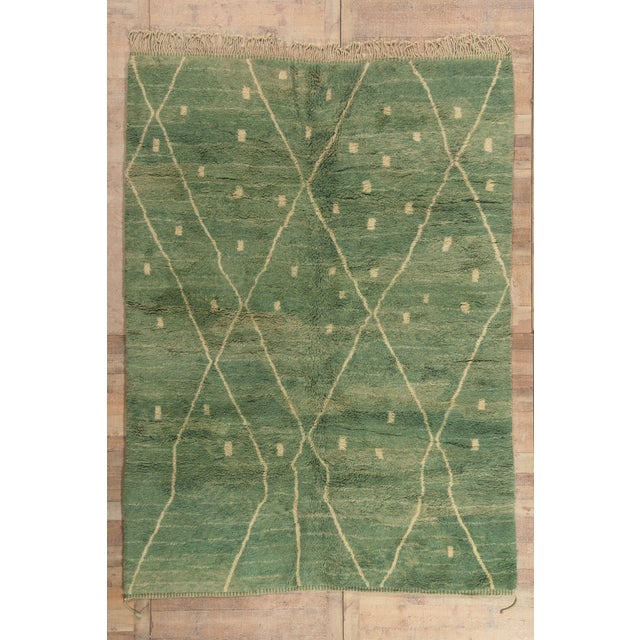 Contemporary Beni Mrirt Moroccan Rug, 08'01 X 11'01 For Sale - Image 10 of 10