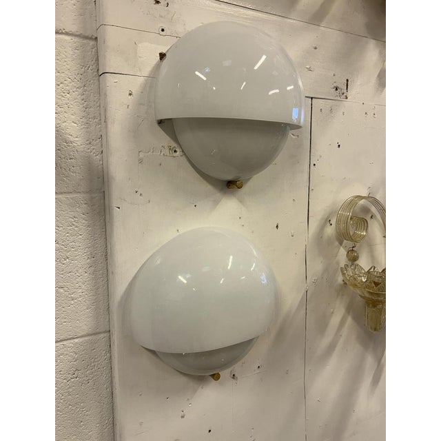 Mania Glass Wall Lights by Vico Magistretti for Artemide, 1960s, Set of 2 For Sale - Image 3 of 9