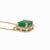 1.7cts Zambian Emerald Pendant With Natural Diamonds Halo: Solid 14k Gold, 8x6mm For Sale In Columbus - Image 6 of 9