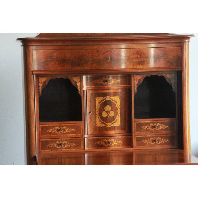 Danish Secretaire in Walnut, 1890s For Sale - Image 10 of 18