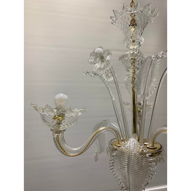 Chandelier from around the 1960s in fair condition by the cesare toso company. it is all original, has very few signs of...