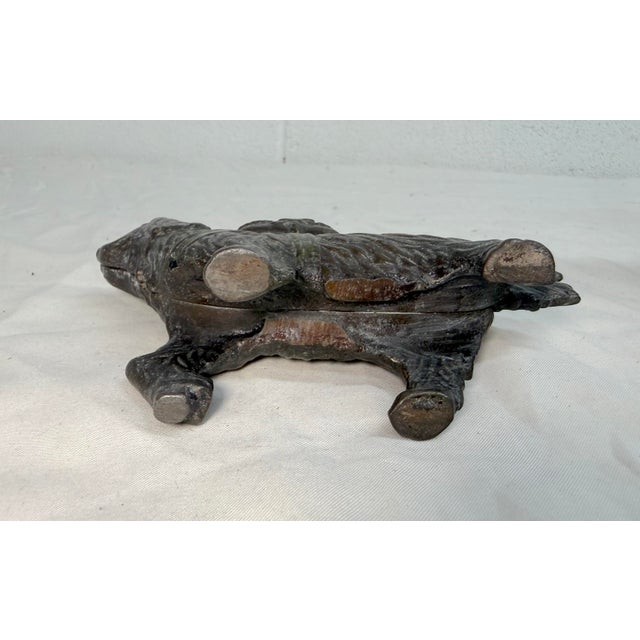 Metal Antique Early 1900's Cast Iron St Bernard Dog Pack Still Coin Bank a.c. Williams For Sale - Image 7 of 9