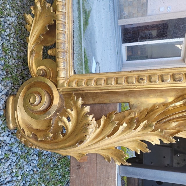 Large Mirror in Golden Wood, Tuscany, Mid-19th Century For Sale - Image 5 of 18