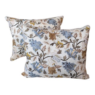 Pair of Anke Drechsel Floral Pillows For Sale